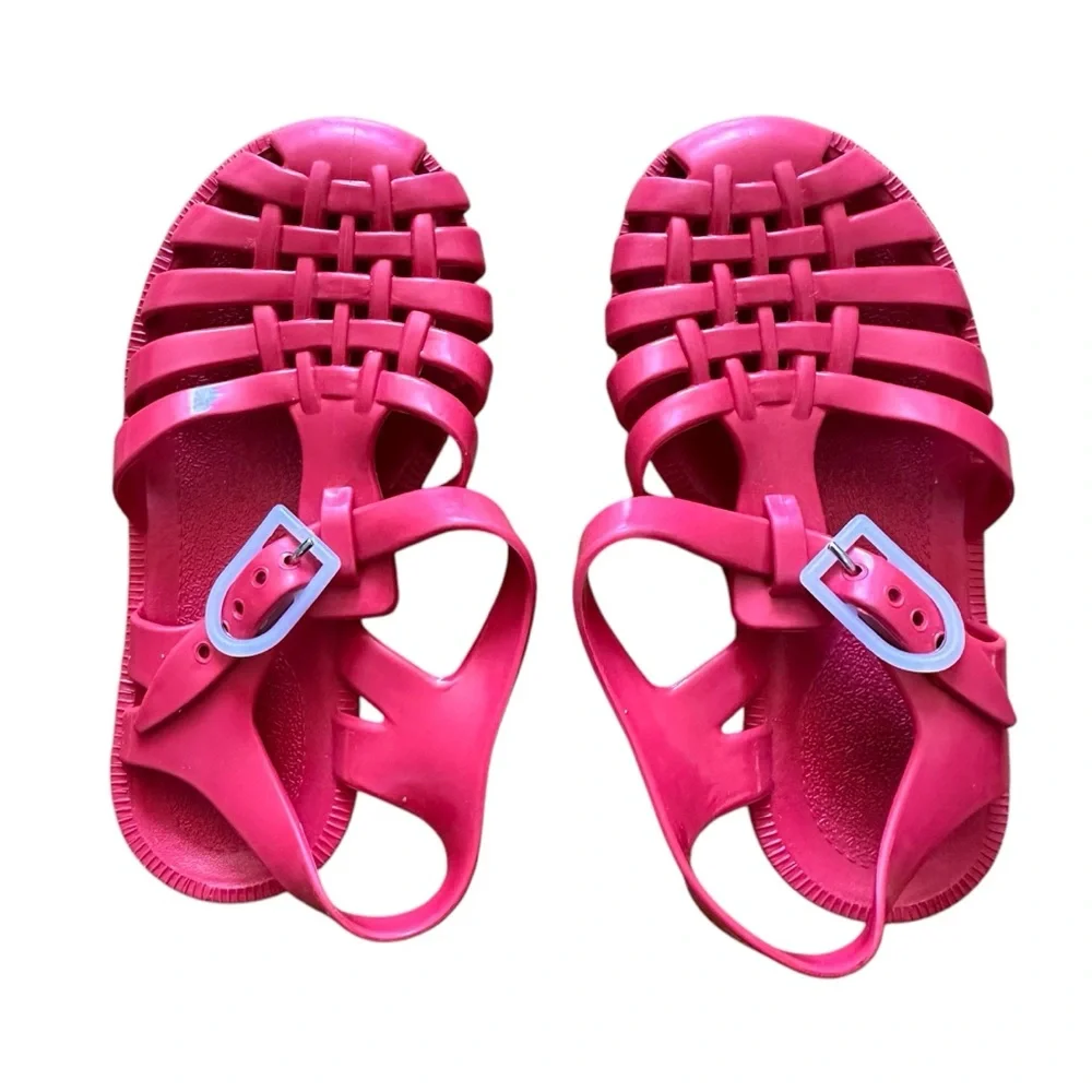 MEDUSE Kids Jelly Sandals, Red, Size US 8.5 / EUR 26